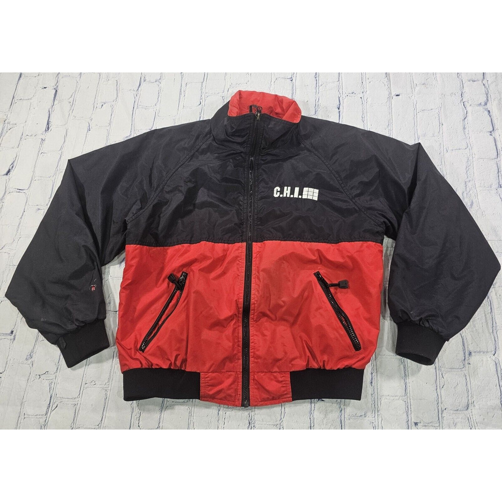 Wear Guard MENS SIZE M Nylon Jacket Storm Proof Tear Resistant 340 Black Red VTG
